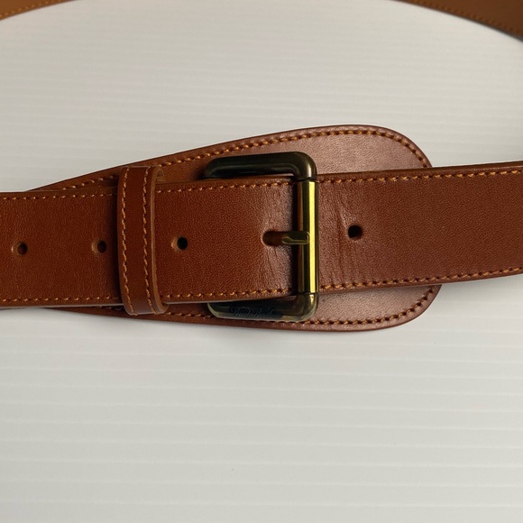 Brand New Brooks Brothers Women’s Wide Leather Belt Made in Italy Medium - Picture 3 of 9